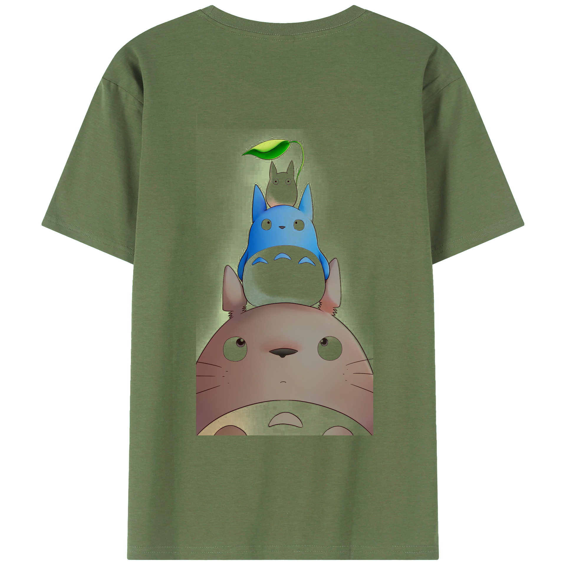 （画像用） となりのトトロ 草壁メイ 草壁サツキ My Neighbor Totoro Satsuki Kusakabe Mei Kusakabe 綿100％ メンズ半袖Tシャツ（バックプリント） 通気性